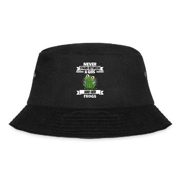 Frog Never Stand Between A Girl And Her Frogs - Bucket Hat - black - Front - Lela (165cm)