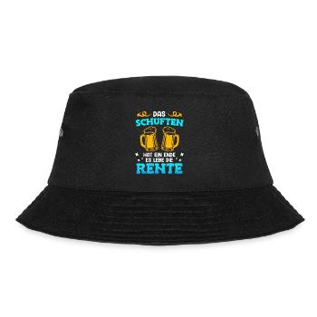 Rentner 2023 das schuften hat ein Ende Rente 2023 - Bucket Hat - Schwarz - Vorne - Lela (165cm)