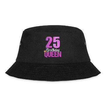25 years old 25 birthday Birthday Queen - Bucket Hat - black - Front - Lela (165cm)