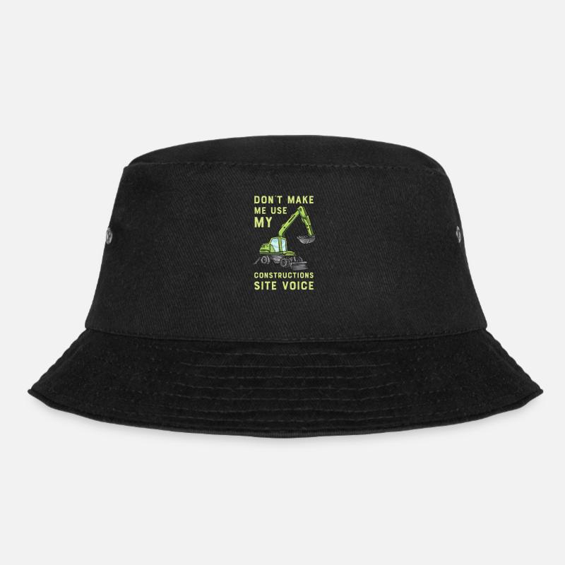 Baumaschine Maschinenführer Baustelle Bagger - Bucket Hat - Schwarz