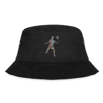 Badminton Federball Spieler - Bucket Hat - Schwarz - Vorne - Lela (165cm)