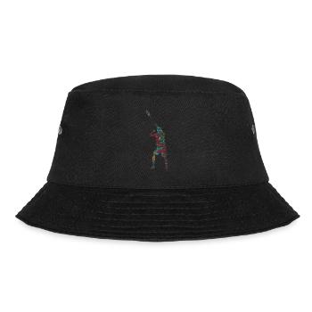 Badminton Federball Spieler - Bucket Hat - Schwarz - Vorne - Lela (165cm)