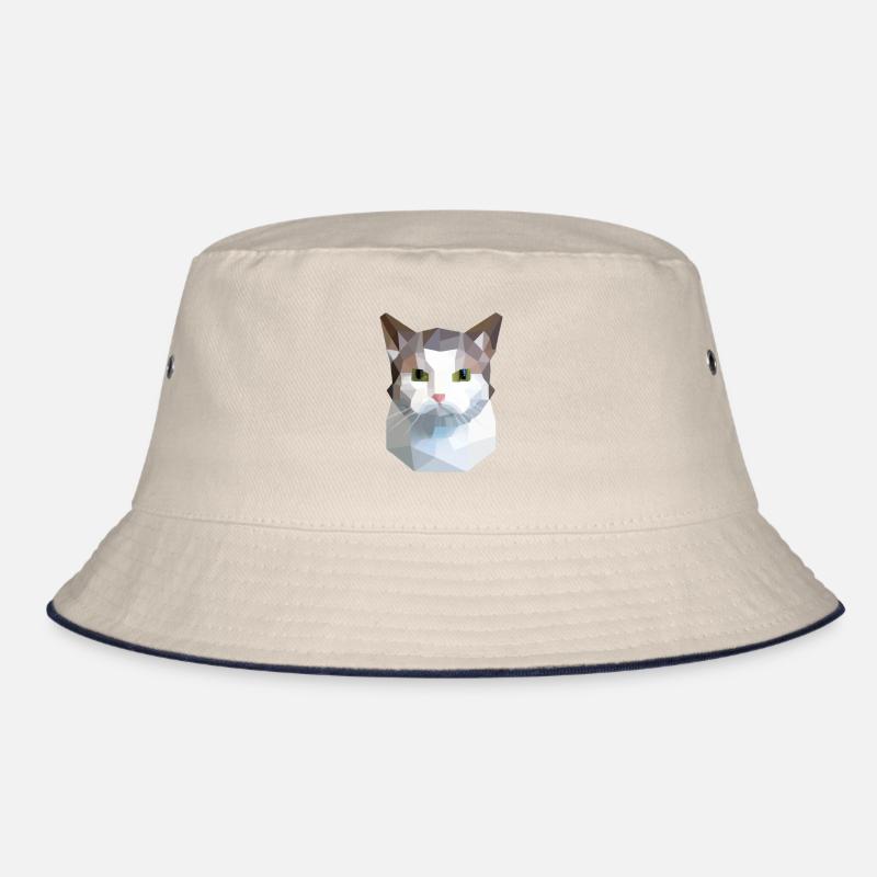 chat mignon bas poly chat blanc gris Bob