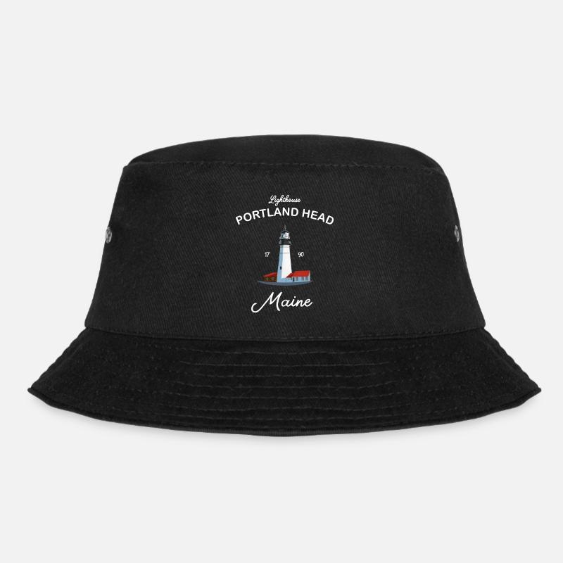 Portland, Lighthouse Head, Maine - Bucket Hat - Schwarz