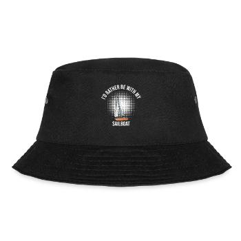Sailboat I'd Rather Be With My Sailboat - Bucket Hat - Schwarz - Vorne - Lela (165cm)