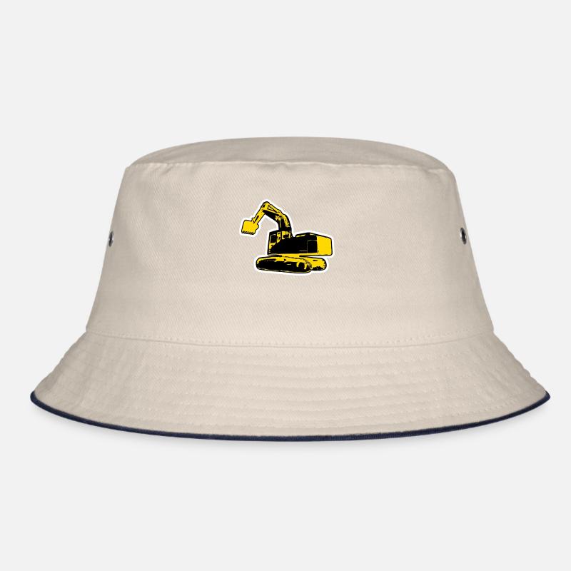Excavator driver Excavator construction site Bucket Hat
