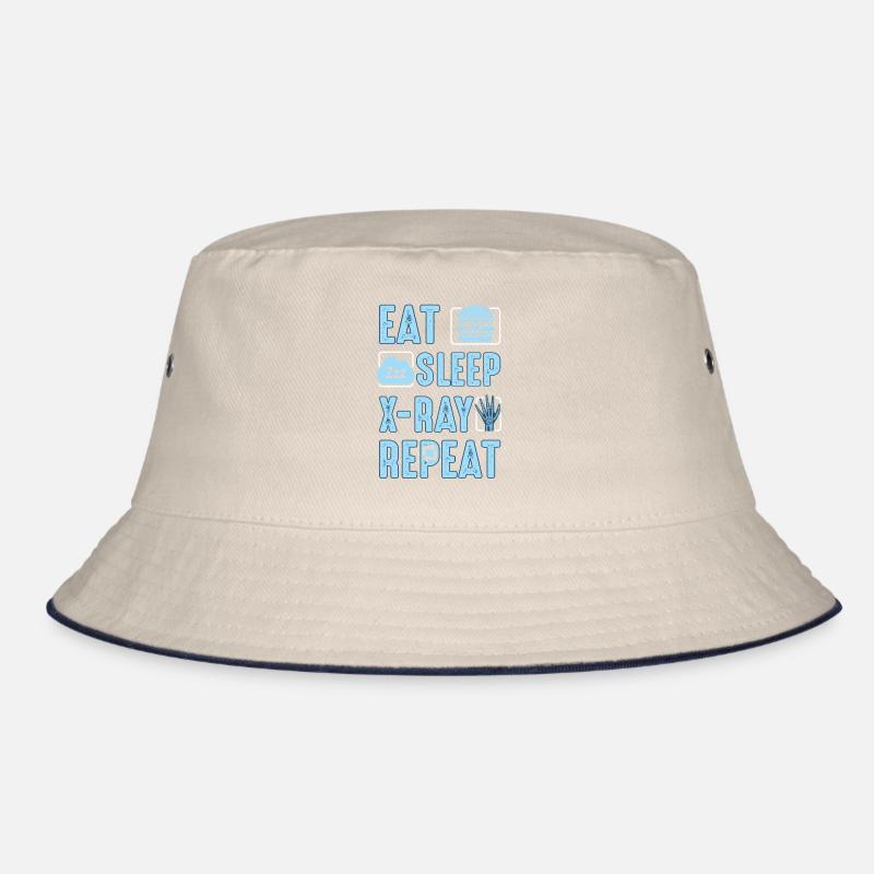 Eat Sleep X-Ray Repeat Rad Tech Radiology Bucket Hat