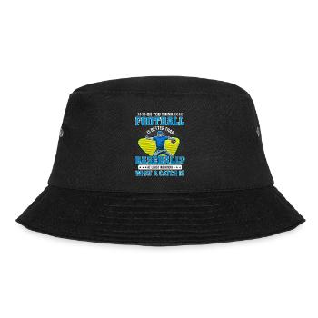 Oh, du denkst, Fußball ist besser als Baseball - - Bucket Hat - Schwarz - Vorne - Lela (165cm)