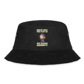 Master 2023 irgendwie geschafft Masterabschluss - Bucket Hat - Schwarz - Vorne - Lela (165cm)