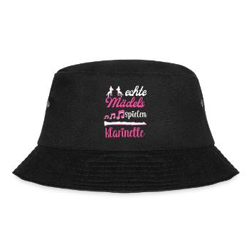 Klarinette Blasmusik Musikverein Orchester Jazz - Bucket Hat - Schwarz - Vorne - Lela (165cm)