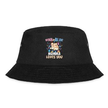 Pink or Blue Momma Loves You Best Mom Ever - Bucket Hat - Schwarz - Vorne - Lela (165cm)