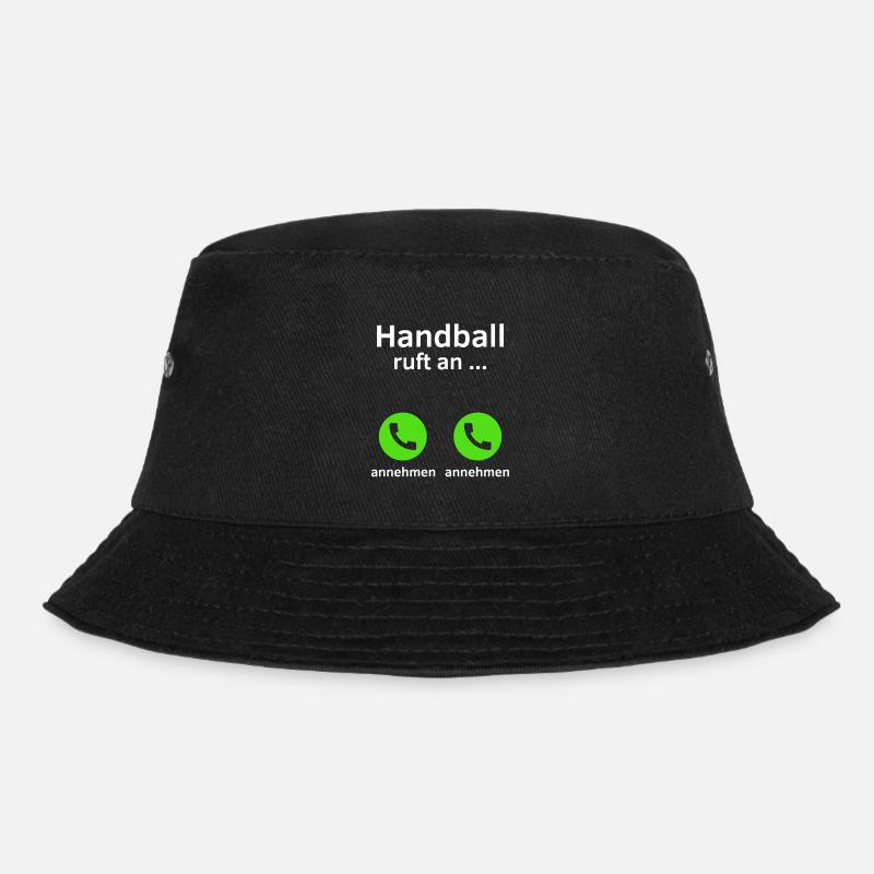 Handball ruft an - annehmen oder annehmen? - Bucket Hat - Schwarz