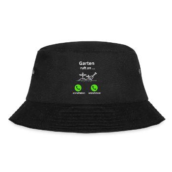 Garten ruft an - annehmen oder annehmen? - Bucket Hat - Schwarz - Vorne - Lela (165cm)