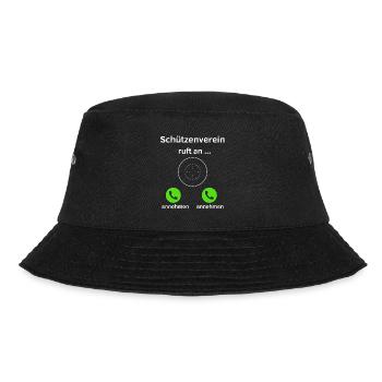 Schützenverein ruft an - annehmen oder annehmen? - Bucket Hat - Schwarz - Vorne - Lela (165cm)