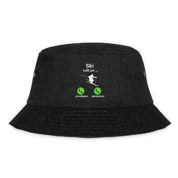 Ski ruft an - annehmen oder annehmen? - Bucket Hat - Schwarz - Vorne - Lela (165cm)