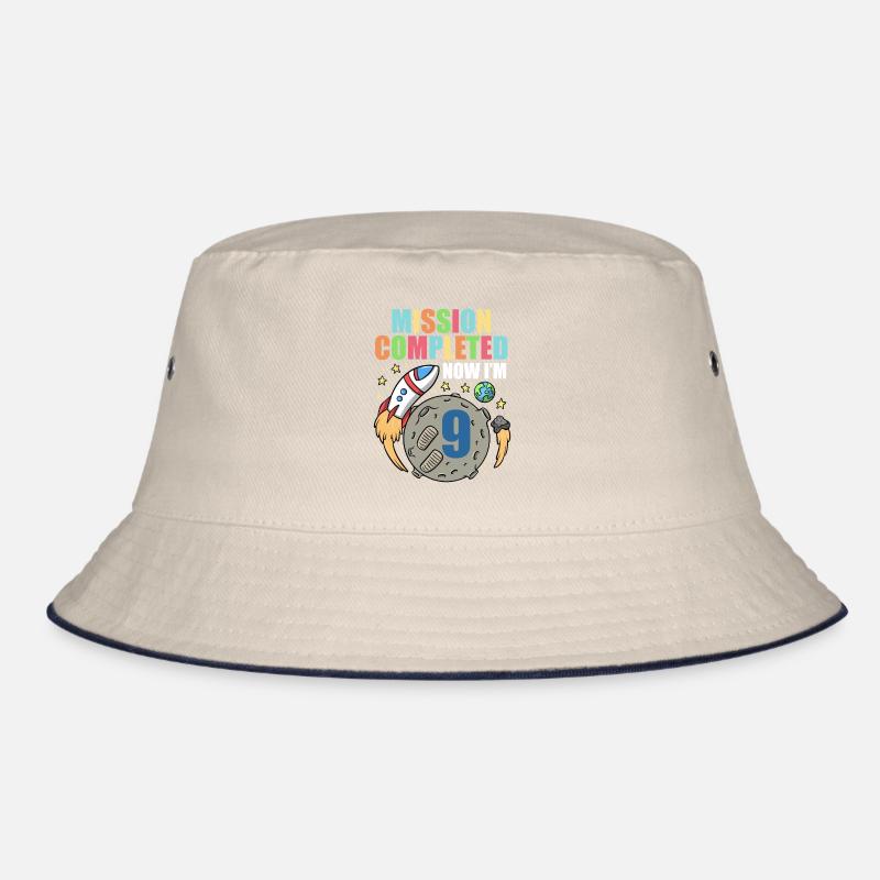 Space Birthday 9 Astronaut Planets Rocket Ship Bucket Hat