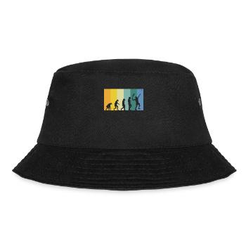 Evolution Tennis - Tennis player vintage colors - Bucket Hat - black - Front - Lela (165cm)