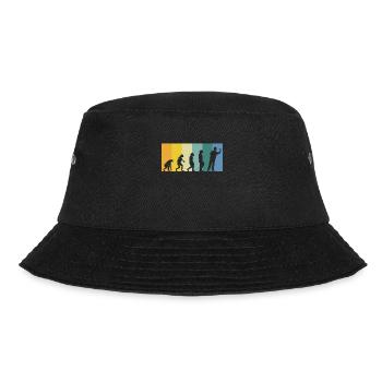 Evolution Dart - Dartspieler retro vintage Farben - Bucket Hat - Schwarz - Vorne - Lela (165cm)