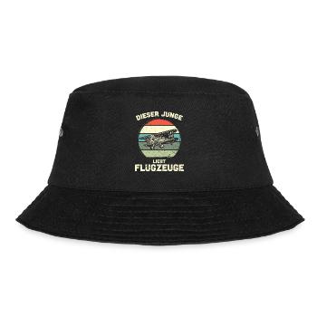 Modellflugzeug Modellflieger Modellbau Flugzeug - Bucket Hat - Schwarz - Vorne - Lela (165cm)