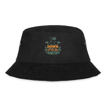 Camping gute Laune Spruch Motivation - Bucket Hat - Schwarz - Vorne - Lela (165cm)