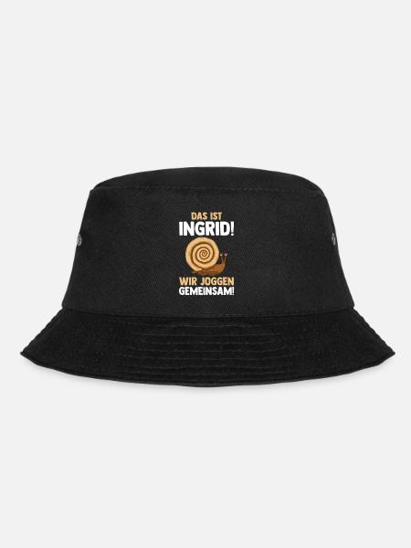Das Ist Gerda Wir Joggen Gemeinsam Schnecke - Bucket Hat - Schwarz