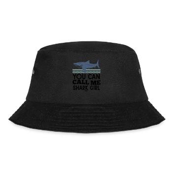 Nenn mich Hai Mädchen - Bucket Hat - Schwarz - Vorne - Lela (165cm)