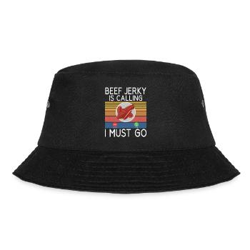 Beef Jerky Gift Beef Jerky Lover - Bucket Hat - black - Front - Lela (165cm)