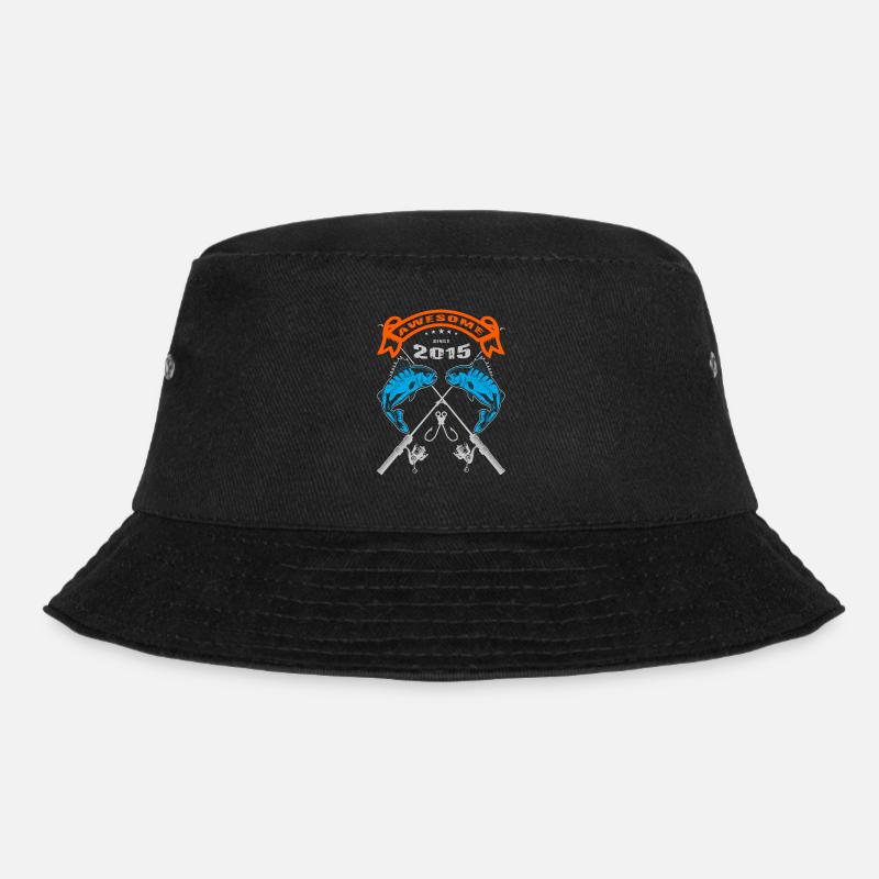 Awesome since 2015. Angel, Angler Geburtstag - Bucket Hat - Schwarz