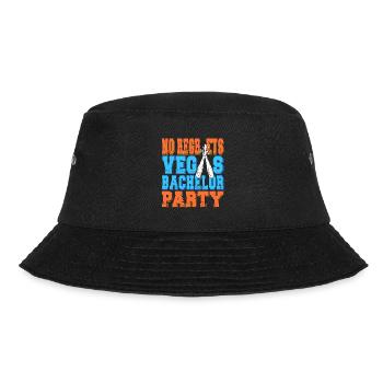 No Regrets Vegas Bachelor Party Retro Designs - Bucket Hat - black - Front - Lela (165cm)
