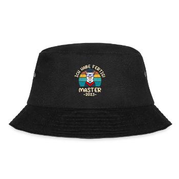 Fertig! Master 2023 - Bucket Hat - Schwarz - Vorne - Lela (165cm)