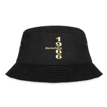 GEBURTSTAG JAHRESZAHL 1966 - Bucket Hat - Schwarz - Vorne - Lela (165cm)