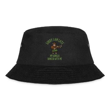 Gorilla tanzen Musik Party cooler Spruch - Bucket Hat - Schwarz - Vorne - Lela (165cm)