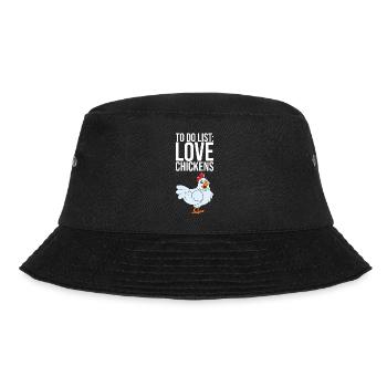 To Do List Love Chickens - Bucket Hat - Schwarz - Vorne - Lela (165cm)