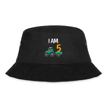 5. Geburtstag Junge 5 Jahre - Bucket Hat - Schwarz - Vorne - Lela (165cm)