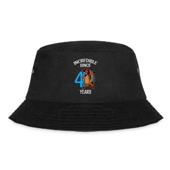 Unbelievable for 4 years 4th birthday - Bucket Hat - black - Front - Lela (165cm)