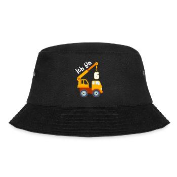 Ich bin 6 Jahre 6. Geburtstag - Bucket Hat - Schwarz - Vorne - Lela (165cm)