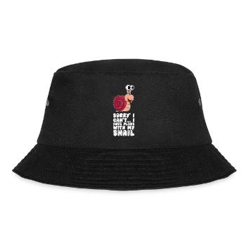 I have plans with my snail - Bucket Hat - black - Front - Lela (165cm)