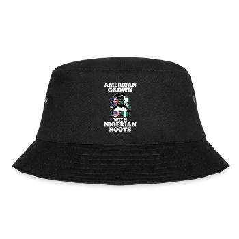 Nigerianer Nigeria Nigerianische Wurzeln Geschenk - Bucket Hat - Schwarz - Vorne - Lela (165cm)