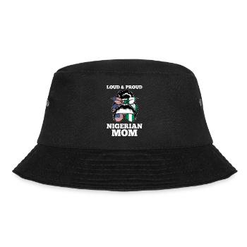 Nigerianer Nigeria Nigerianische Wurzeln Geschenk - Bucket Hat - Schwarz - Vorne - Lela (165cm)
