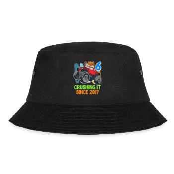 6th birthday boys 6 years child son - Bucket Hat - black - Front - Lela (165cm)