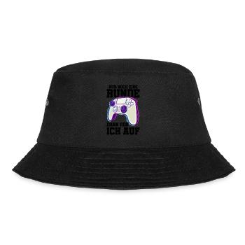 Nur Noch Eine Runde Dann Hör Ich auf Videospieler - Bucket Hat - Schwarz - Vorne - Lela (165cm)
