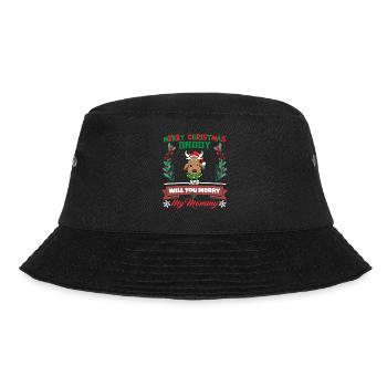 Merry Christmas Daddy And Will You Merry My Mommy - Bucket Hat - Schwarz - Vorne - Lela (165cm)