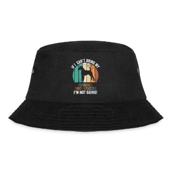 Wenn ich meinen glatten Foxterrier nicht mitnehmen kann - Bucket Hat - Schwarz - Vorne - Lela (165cm)