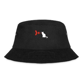 Cat With Laser Eyes - Bucket Hat - black - Front - Lela (165cm)
