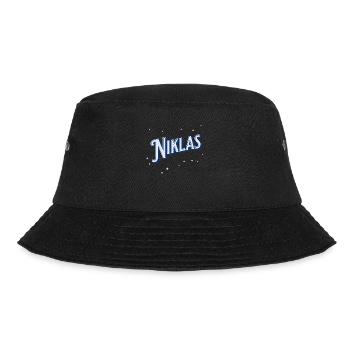 Niklas Namen personalisiert - Bucket Hat - Schwarz - Vorne - Lela (165cm)
