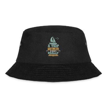 mit dem Boot nach Mallorca - Bucket Hat - Schwarz - Vorne - Lela (165cm)