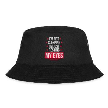 im not sleeping Zitat - Bucket Hat - Schwarz - Vorne - Lela (165cm)