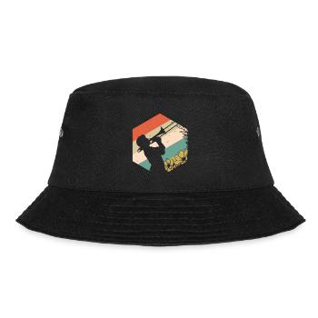 Trombone with flowers retro background - Bucket Hat - black - Front - Lela (165cm)