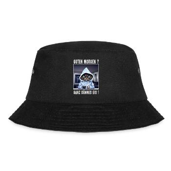 Guten Morgen ganz dünnes Eis - Bucket Hat - Schwarz - Vorne - Lela (165cm)