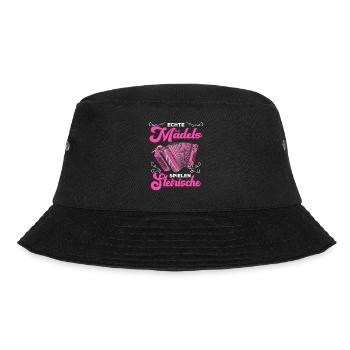 Steirische Harmonika Quetschn Ziachorgel - Bucket Hat - Schwarz - Vorne - Lela (165cm)